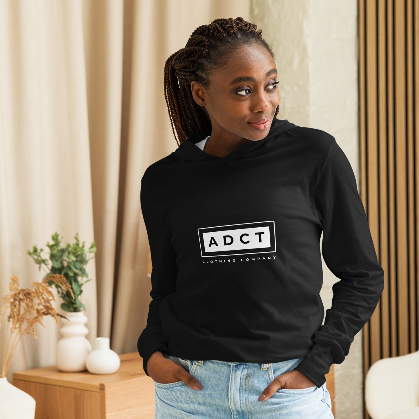 Hooded long-sleeve tee